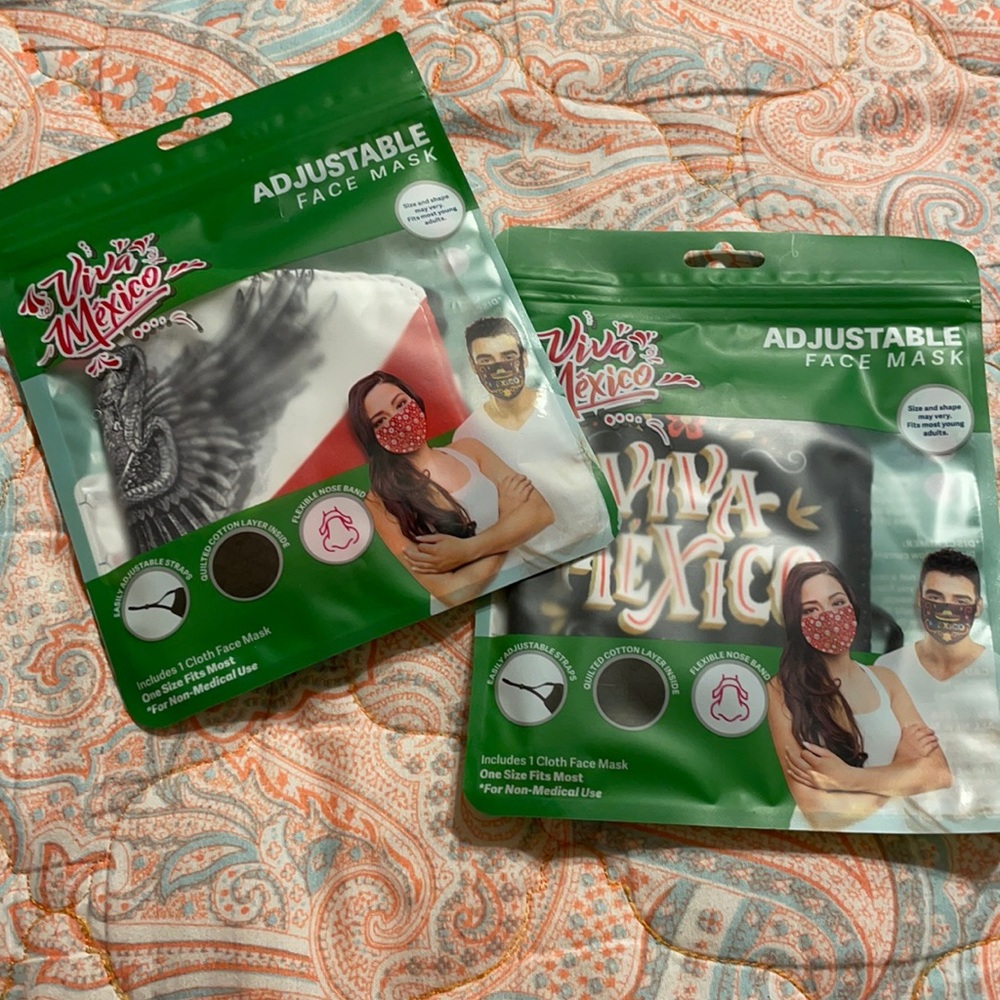 Lot of two Mexico 🇲🇽 themed face masks